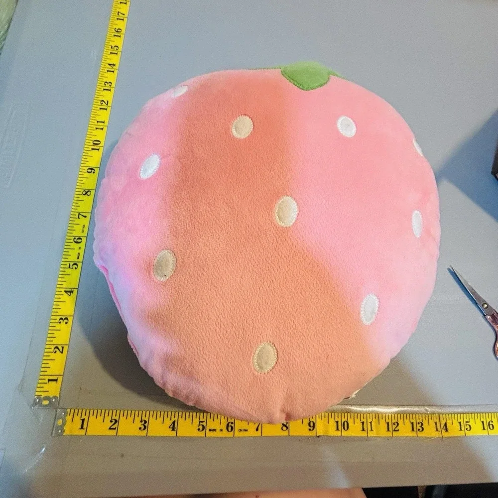 Pink Strawberry Throw Pillow 13